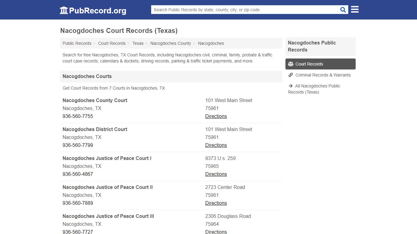 Free Nacogdoches Court Records (Texas Court Records) - PubRecord.org